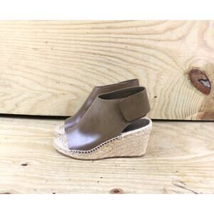 Celine Espadrilles Brown Leather 36 Buckle Slip On Shoes Spain